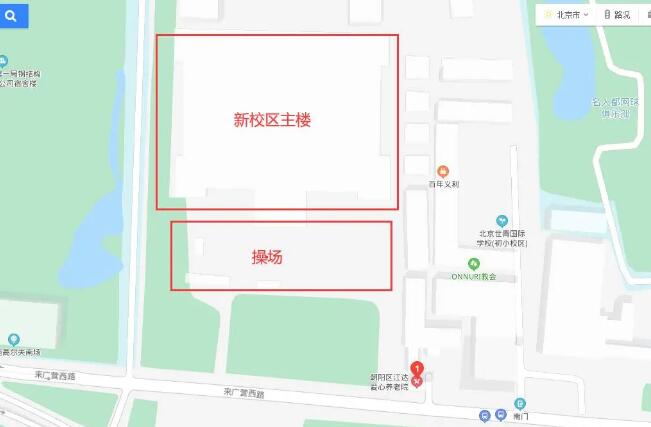 北京世青國際學校學校新校區(qū)位置